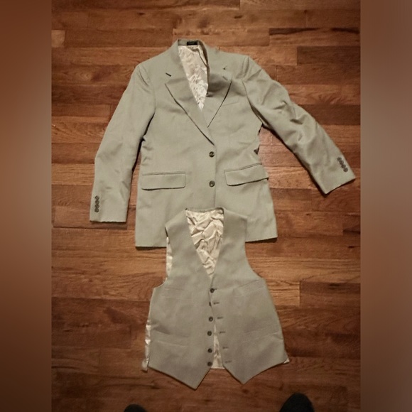 Men’s M tan Anthony Bently tux and vest pair - Picture 1 of 4